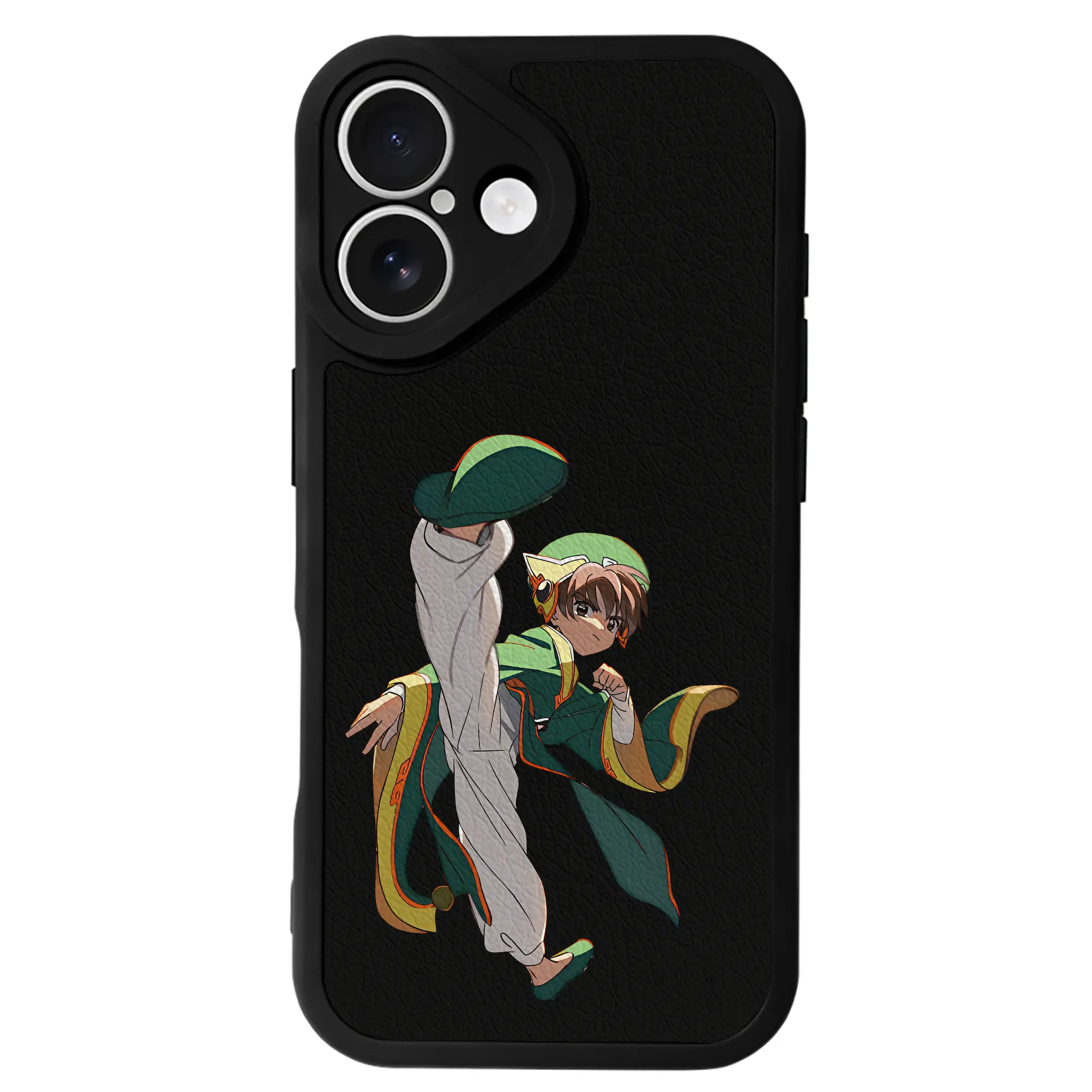 カードキャプターさくら グッズ,李小狼 - IPhone 16シリーズ対応 ・ シリコンスマホケース ・ レザー調 ・ 高精度フィット ・ 耐衝撃 ・ ワイヤレス充電対応 ・ 精密カット